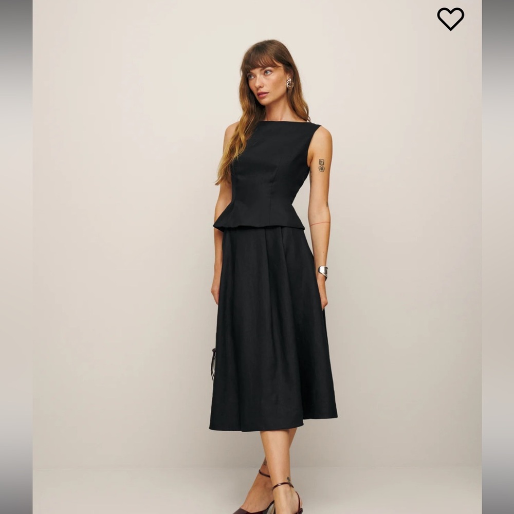 Reformation Moya Linen two piece sold out set in black